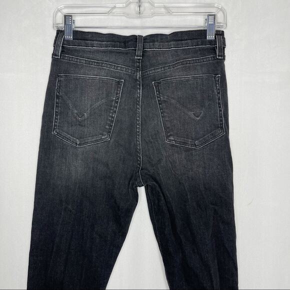 HUDSON / Barbara Track Stripe black skinny jeans in Dark Raven / 28 - Picture 4 of 10